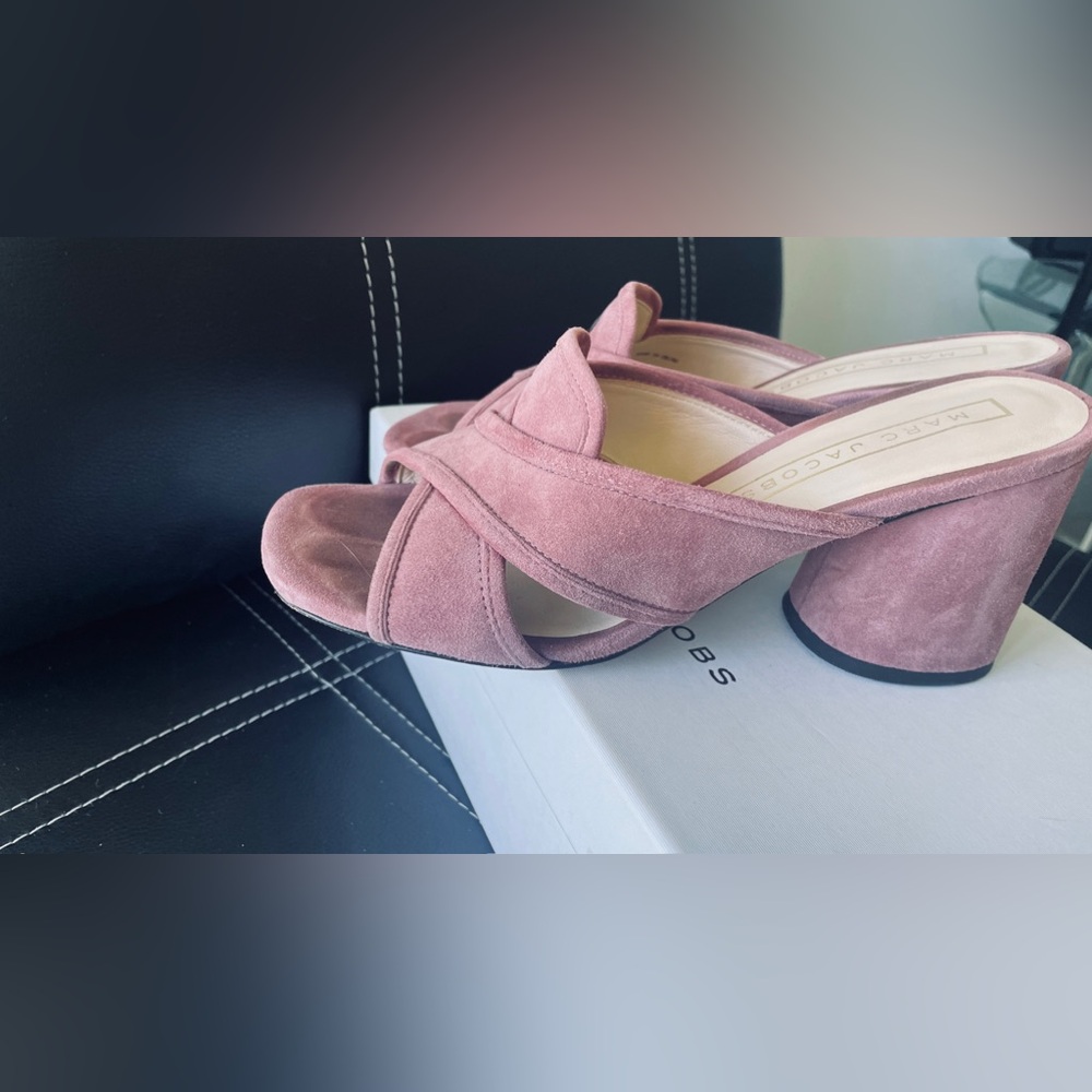 Marc Jacobs Aurora Suede Dusty Pink sandals size 7 (37) - Picture 4 of 12